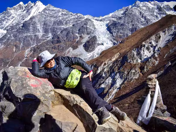 Langtang Valley Trek Trekkers Posing