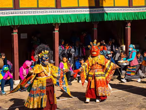 Cultural show of sherpa at Mani Rimdu Festival