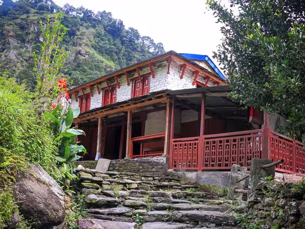 Typical house in the village area of annapurna region