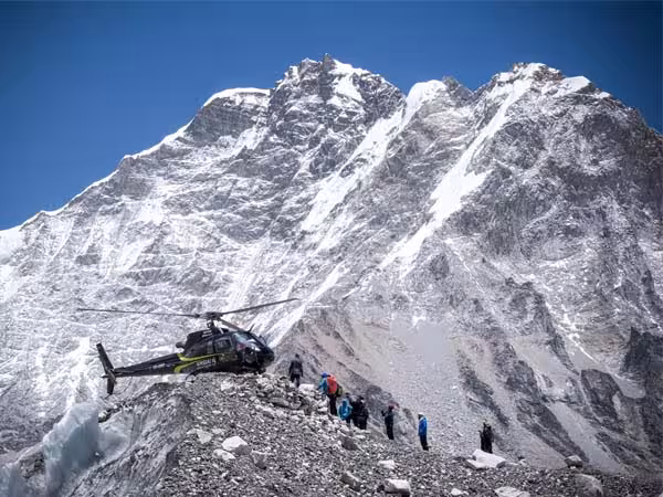 Mustang Helicopter at Everest Base Camp