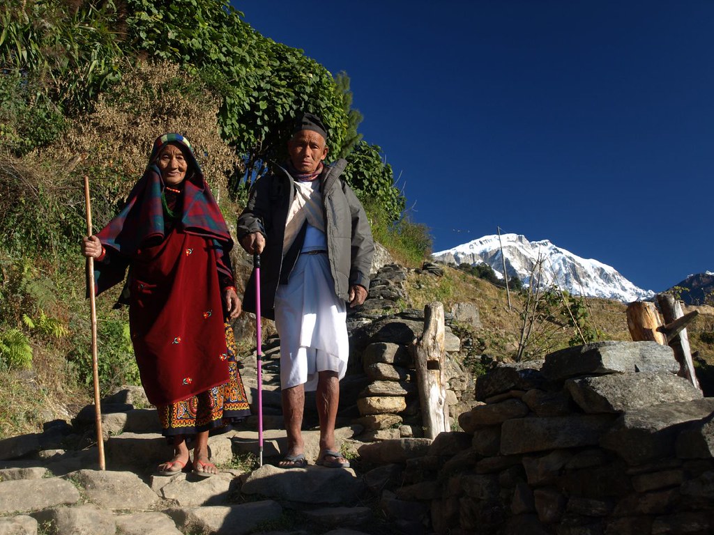 Elderly Gurung couple