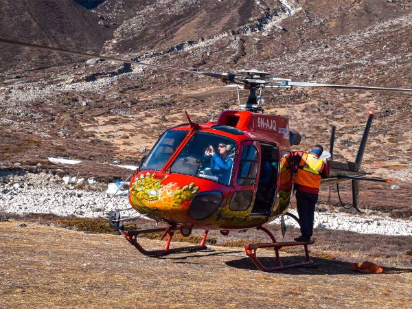Helicopter Ready To Take Off