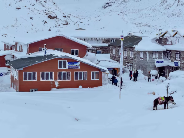 Snowy View At Gorakshep
