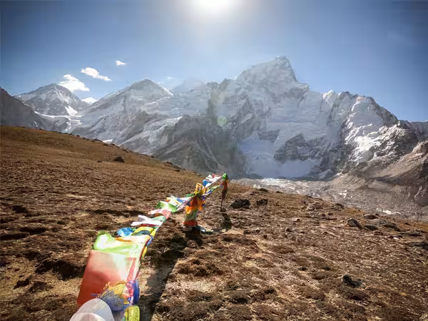 A View of Everest from Kalapatthar after Helicopter Landing